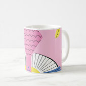 抽象芸術熱帯鳥:明るいヴィンテージ。 コーヒーマグカップ (正面右)