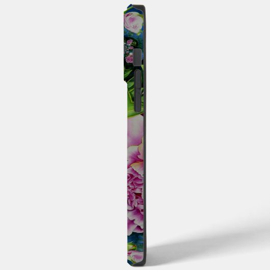抽象芸術牡丹の絵画水彩画レトロ Case-Mate iPhoneケース (裏面 / 左)