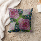 抽象芸術牡丹絵画水彩色ズボホレトロ クッション (ブランケット)