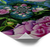 抽象芸術牡丹絵画水彩色ズボホレトロ ポスター (角)