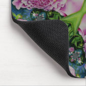 抽象芸術牡丹絵画水彩色ズボホレトロ マウスパッド (コーナー)