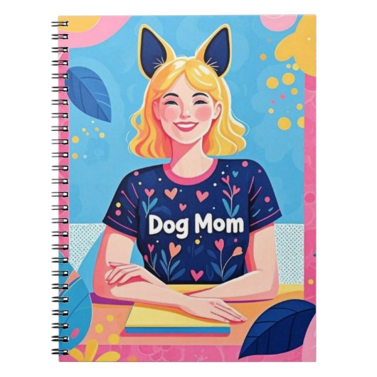 抽象芸術犬のママ ノートブック (正面)