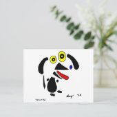 抽象芸術犬はがき ポストカード (スタンド正面)