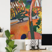 抽象芸術犬オンブリッジ ポスター (ホームオフィス)
