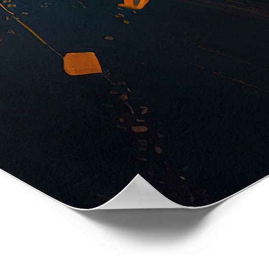 抽象芸術犬4 ポスター (角)