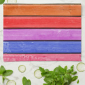 抽象芸術状のレインボーカラーのキッチンタオル キッチンタオル (折り畳み)