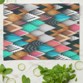 抽象芸術状のレインボーカラーのキッチンタオル キッチンタオル (折り畳み)