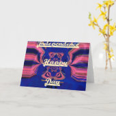 抽象芸術独立記念日お祝い芸術 カード (黄色い花)