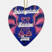 抽象芸術独立記念日お祝い芸術 セラミックオーナメント (左)