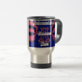 抽象芸術独立記念日お祝い芸術 トラベルマグ (正面右)