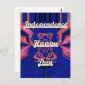 抽象芸術独立記念日お祝い芸術 ポストカード (正面/裏面)