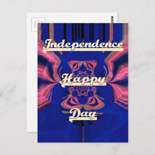 抽象芸術独立記念日お祝い芸術 ポストカード (正面/裏面)