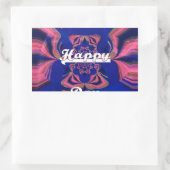 抽象芸術独立記念日お祝い芸術 長方形シール (バッグ)