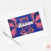 抽象芸術独立記念日お祝い芸術 長方形シール (封筒)