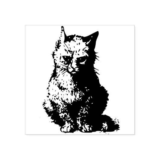 抽象芸術猫のスタンプ ラバースタンプ (インプリント)