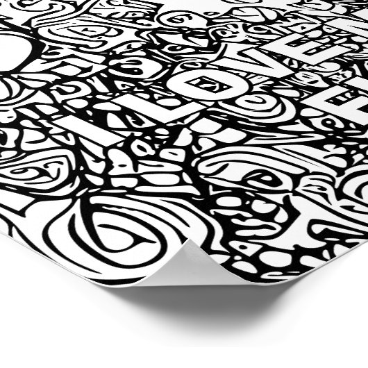 抽象芸術猫エロカラーポスター ポスター (角)