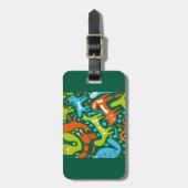 抽象芸術猫パターお洒落ンモダンペット ラゲッジタグ (正面縦)