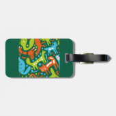 抽象芸術猫パターお洒落ンモダンペット ラゲッジタグ (裏面横)