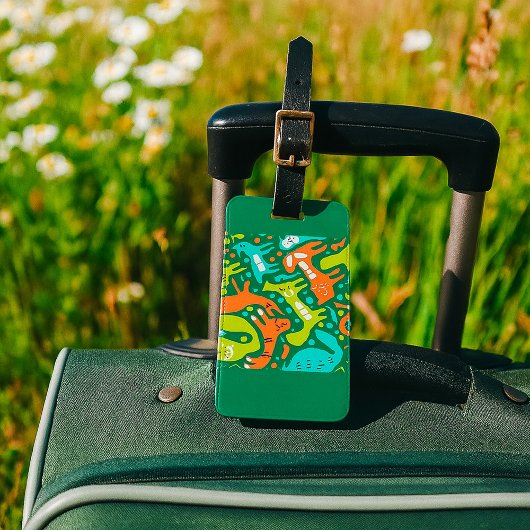 抽象芸術猫パターお洒落ンモダンペット ラゲッジタグ