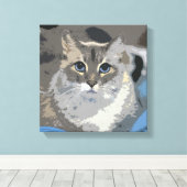 抽象芸術猫 キャンバスプリント (インサイチュ (ウッドフロア))