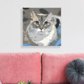 抽象芸術猫 キャンバスプリント (インサイチュ (リビング))