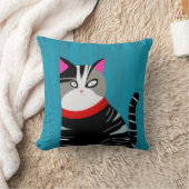 抽象芸術猫 クッション (ブランケット)