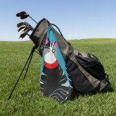 抽象芸術猫 ゴルフタオル (グリーン)