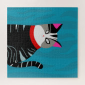 抽象芸術猫 ジグソーパズル (横)