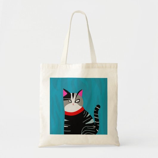 抽象芸術猫 トートバッグ (正面)