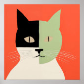 抽象芸術猫 ポスター (正面)