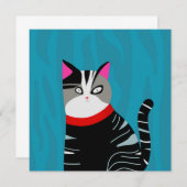抽象芸術猫 招待状 (正面/裏面)