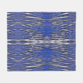 抽象芸術王室のフォレストブルー フリースブランケット (正面(横))