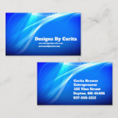 抽象芸術王室のブルー名刺 名刺 (正面/裏面)