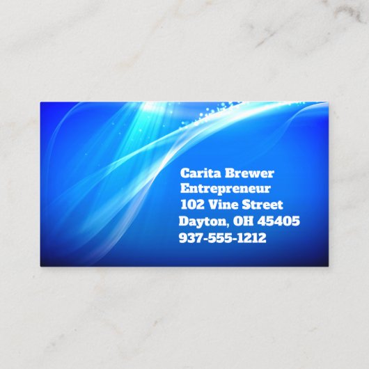 抽象芸術王室のブルー名刺 名刺 (裏面)