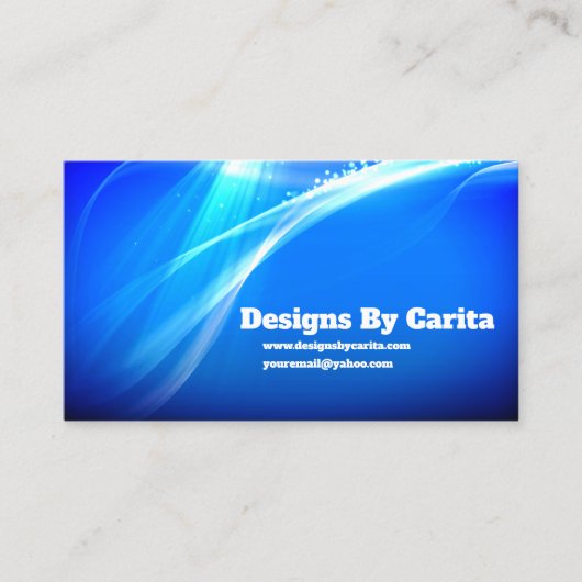 抽象芸術王室のブルー名刺 名刺 (正面)