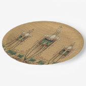 抽象芸術球根アールヌーボーシェイプフルーアデリス ペーパープレート (アングル)