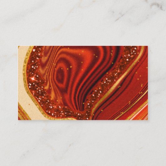 抽象芸術瑪瑙ウィッシングウェルV1ホットオレンジID827 エンクロージャーカード (裏面)