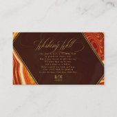 抽象芸術瑪瑙ウィッシングウェルV1ホットオレンジID827 エンクロージャーカード (正面)