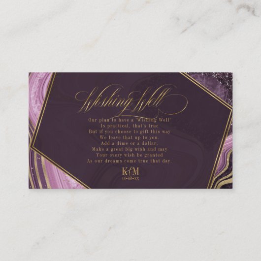 抽象芸術瑪瑙ウィッシングウェルV1メイブID827 エンクロージャーカード (正面)