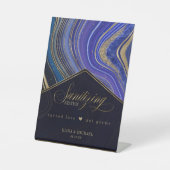 抽象芸術瑪瑙サニタイジングステーション真夜中ID827 台座サイン (正面)