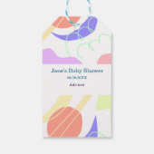 抽象芸術男女兼用がシャワーの名前を形作る ギフトタグ (裏面)