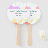 抽象芸術男女兼用がシャワーの名前を形作る ハンドファン (正面&裏面)