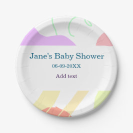 抽象芸術男女兼用がシャワーの名前を形作る ペーパープレート