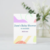 抽象芸術男女兼用がシャワーの名前を形作る ポストカード (スタンド正面)