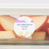 抽象芸術男女兼用がシャワーの名前を形作る ラベル (貼付)