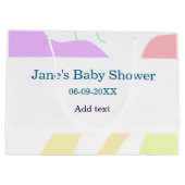 抽象芸術男女兼用がシャワーの名前を形作る ラージペーパーバッグ (裏面)