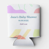 抽象芸術男女兼用がシャワーの名前を形作る 缶クーラー (裏面)