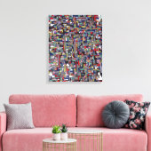 抽象芸術画像：サイバー抽象芸術ポップ・アートのフラクタル キャンバスプリント (インサイチュ (リビング))