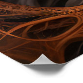 抽象芸術画像 – 3Dフラクタル、デジタルアート、ブラウン ポスター (角)