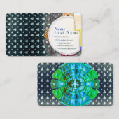 抽象芸術画家モダン名刺 プレイスカード (正面/裏面)